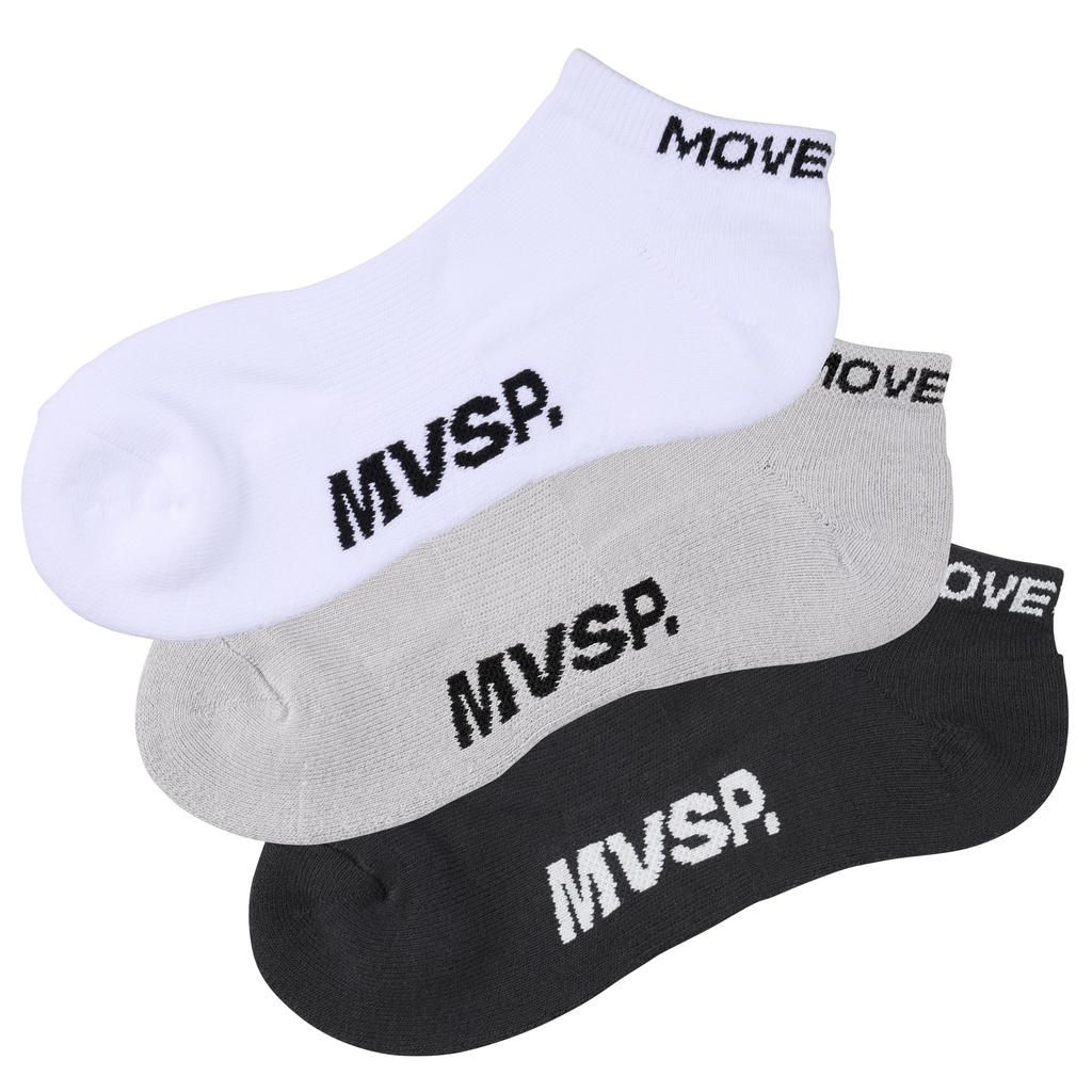 Move Sports Descente Pile Arch MX00 Socks, 3-Pair Set, Sneaker-In Socks, Right-Angled, Sole, Y-Heel, Support, Training, Walking, Running, (ST5SSO02U)