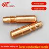 Gas Shielded Welding Gun TRG Terex: Conductive Tip Nozzle & Wire Adapter for Industrial Use