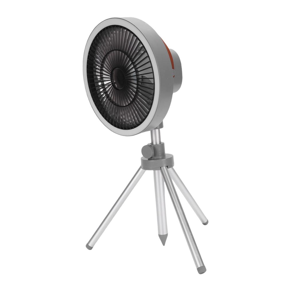 Camping Fan with Tripod 3 In 1 3 Speeds Oscillating Portable Standing Outdoor Fan with Light and Phone  R for Tent Fishing Picnic