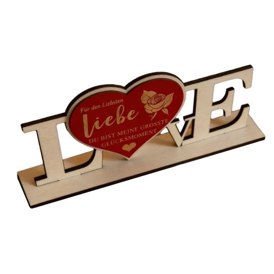 

Valentine s Day Love Table Sign with Base Farmhouse Rustic Wooden Love Letter Ornament Anniversary Wedding Party Tabletop Decoration
