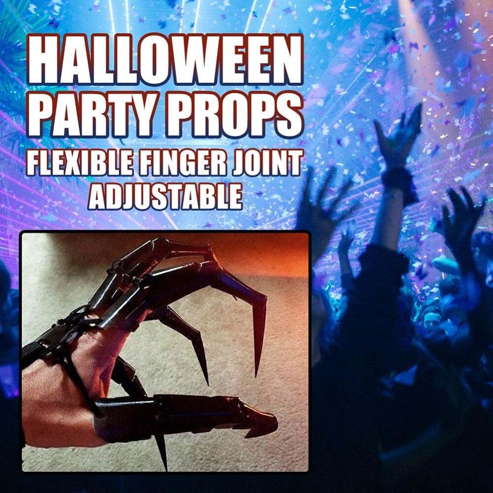 Brrnoo Extensions de Doigt Articulées Horreur Décoration Accessoires de Fête Imprimées en 3D Main de Griffe d'os de Squelette Effrayant pour Toutes les Tailles