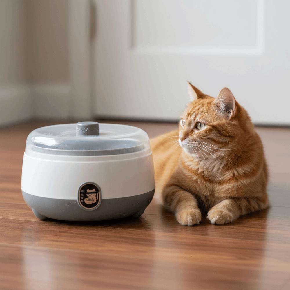 Stainless Steel Pet Heating Water Bowl Low Noise Energy-saving Constant Temperature Cat Bowl Large Capacity Removable