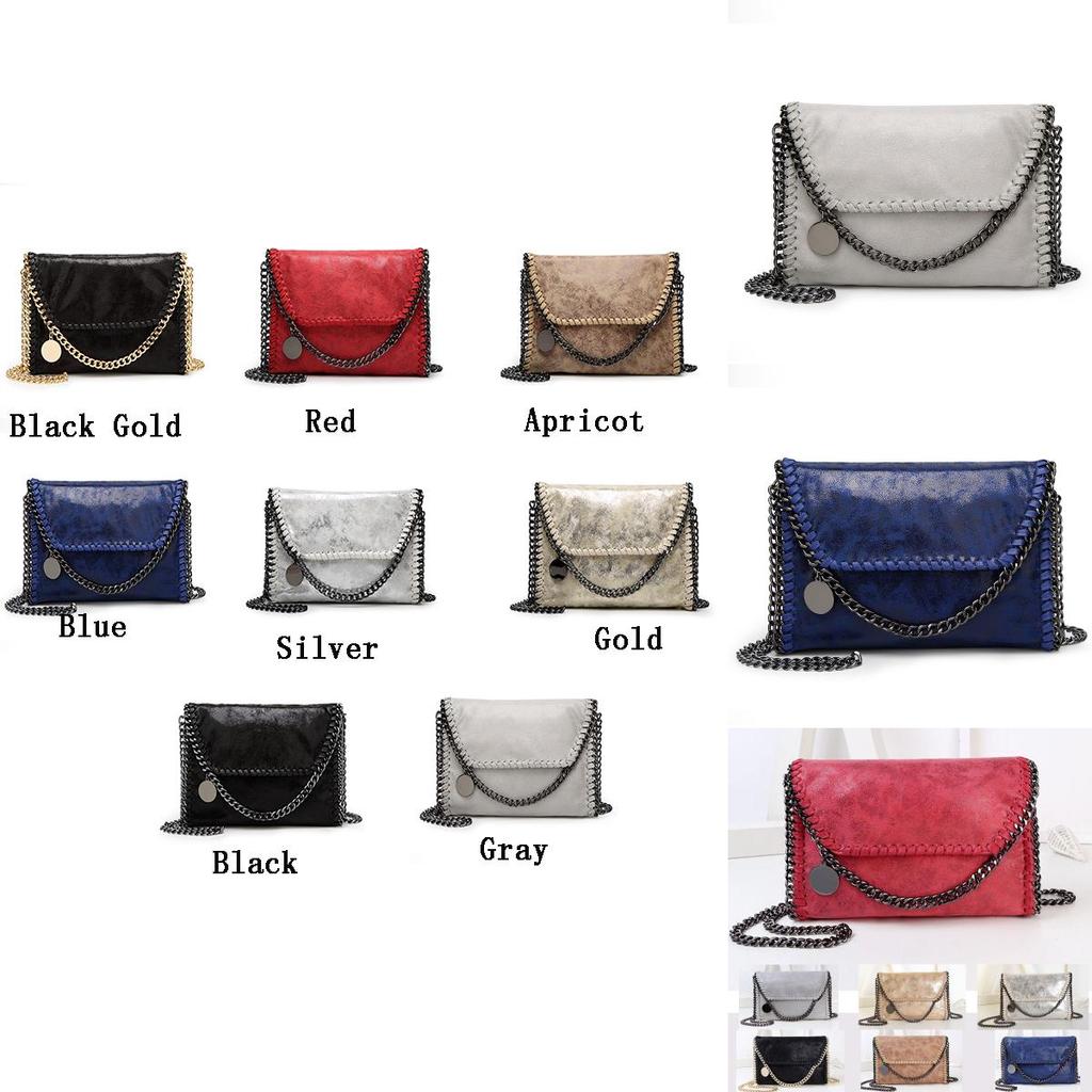 Elegant Fashion Women Message Zipper Portable Chains Soft Shoulder Handbags Totes