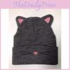 Cat Fashion Embroidered Beanie Warm Windproof Knitted Hat Outdoor Weather Cold