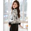 Updated Chinese Style Jacket for Autumn Updated Womens Contrasting Color Button Jacket