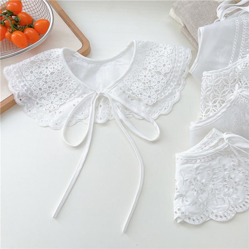 Lace Fake Collar Shoulder for Women Blouse Dress Shirt T-shirt Vest Jacket Detachable Collars Scarf Shawl Decoration Scarves