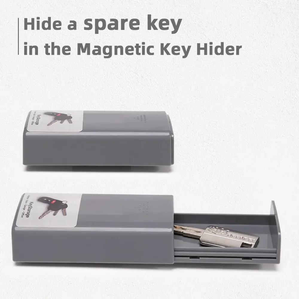 Multifunkční magnetická schránka na klíče Kreativní skrytý přenosný pouzdro na klíče Nouzový klíč Tajný organizér Bezpečné uložení Schránka na klíče domů