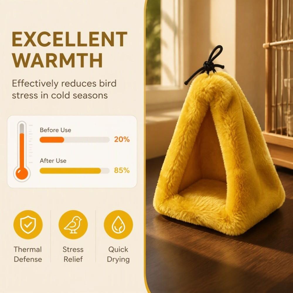 Hand Washable Plush Blanket Cage Foldable Design Fleece Bird Blanket Bird Warm Corner  For Parakeet