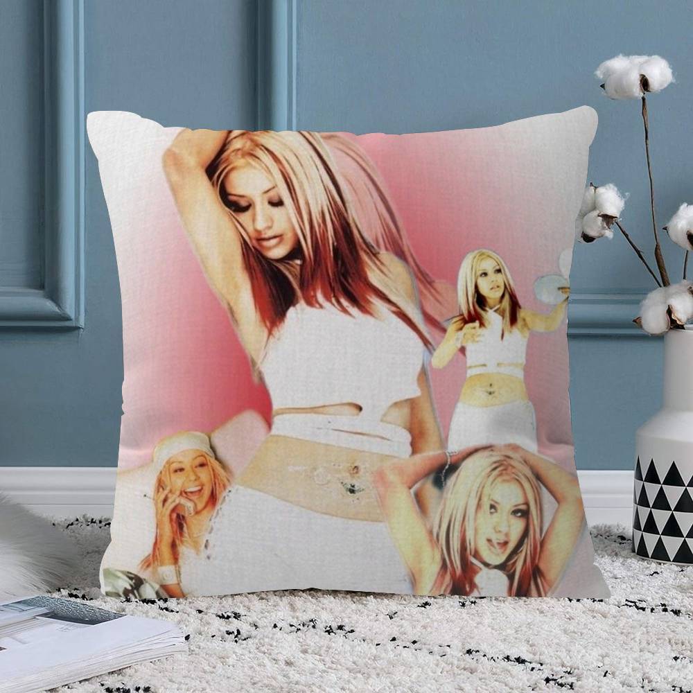 Christina Aguilera Singer Cushion Cover x Polyester Sofa Cushions Decorative Throw Pillows Home Decoration Pillowcover