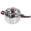80KPA Pressure Cooker Stainless Steel Time Saving Multifunctional with Steam Basket Glass Lid