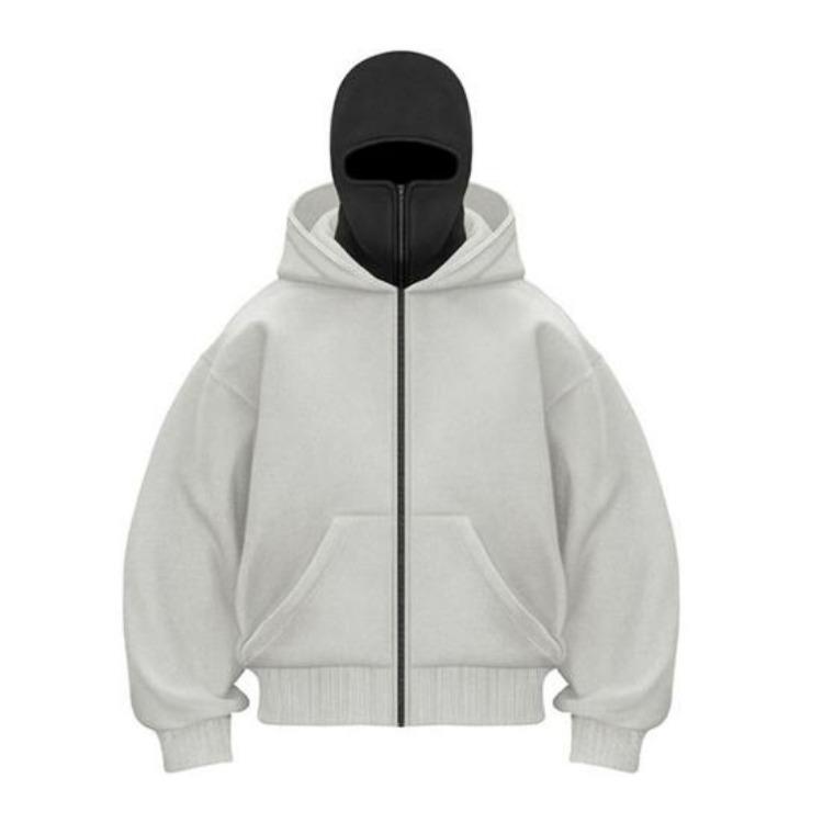 Warm Winter Hoodie Coat Unisex Thick Double Hooded Sweatshirt Jacket Loose Fit Casual Solid Color