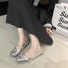 Women Bow Square Toe Soft Sole Single Shoes Comfort Slip On Soft Sole Flats Shoes Ladies Silver Round Toe Ballet Dress Loafers