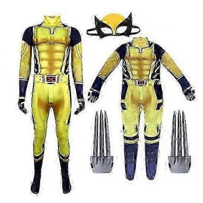 Wolver Logan Kampfanzug Cosplay Kostüm mit Wolf-Accessoires Maske Marvel Fans Kollektion