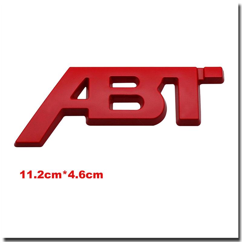 3D Metal ABT Car Trunk Sticker For Golf Polo Sagitar A3 A4 A5 A6 Intake Grille Decoration Accessories