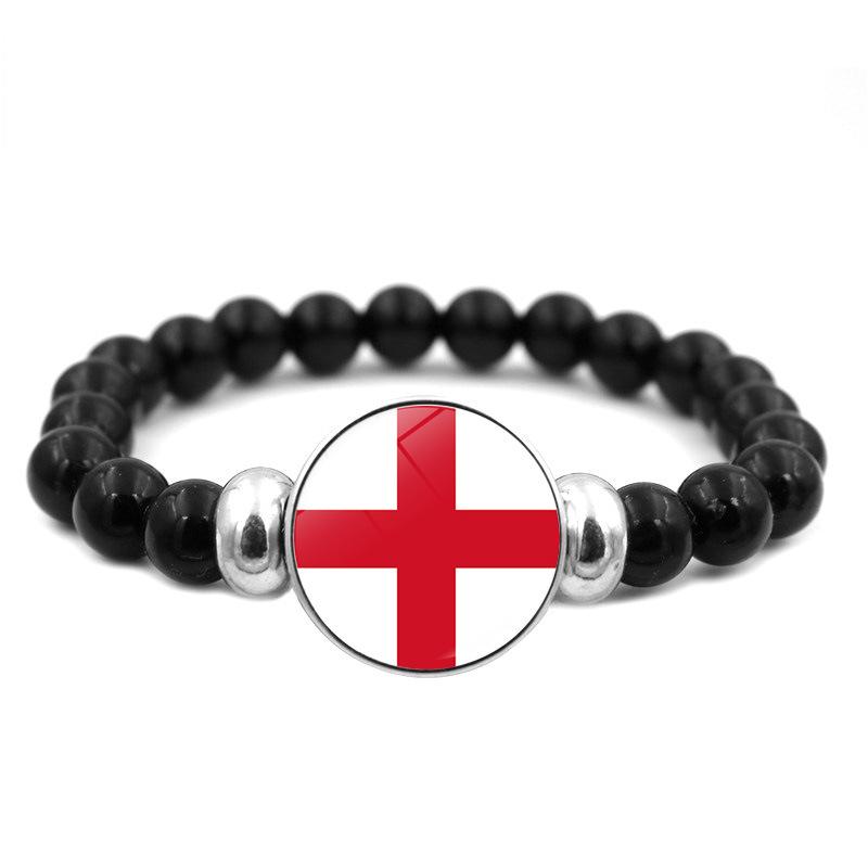 287 Länder Nationalflagge Druckknopf Elastisches Band Perlen Länderflagge Unabhängigkeitstag Perlen Schmuck Perlenarmband