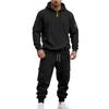 Men's Winter Fleece Multi-pocket Zipper Sweatshirt Suit Personalized Casual Hoodie Suit