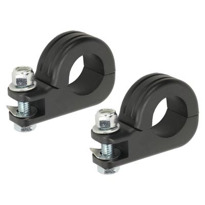Zestaw Montażowy P-Clamp Podnóżka Stopu Aluminium Klamra Pedału Podnóżka Wspornik do Motocykla Czarny