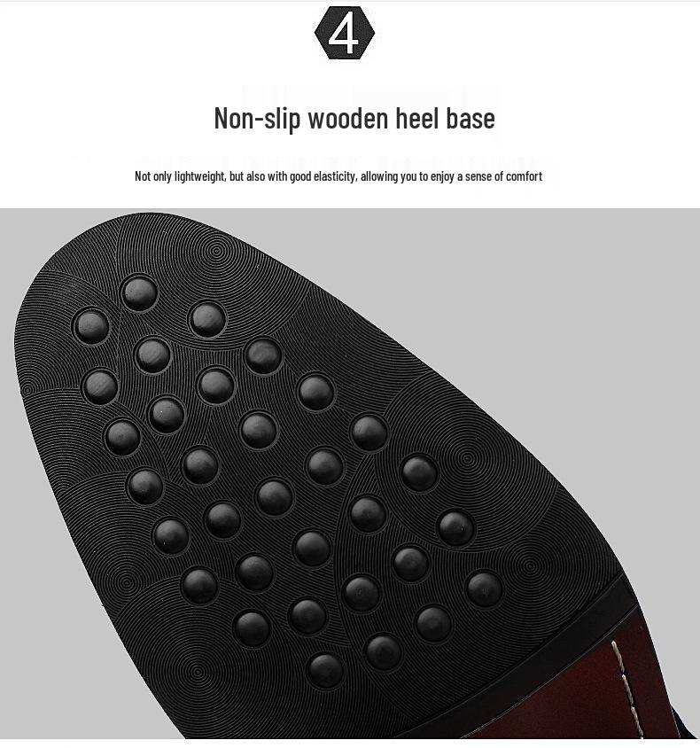 Korean Style Round Toe Men's Leather Shoes with Buckle – Trendy Glossy Business Formal and Wedding Shoes for Nightclub or Hairdresser.