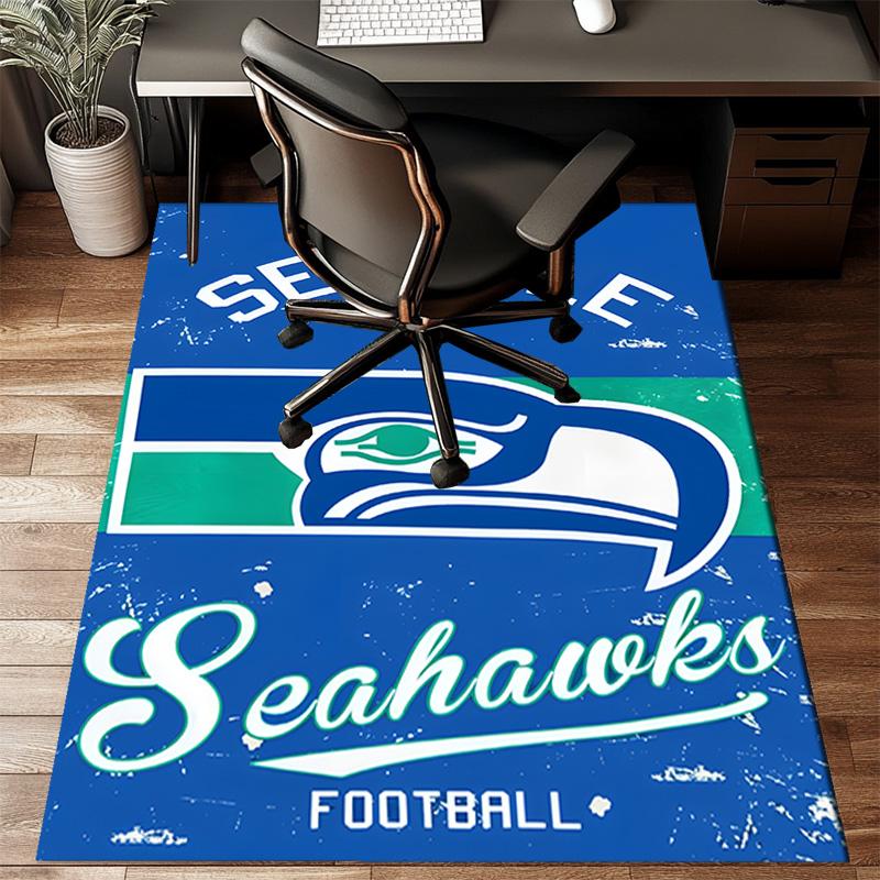 Seahawks Team Spirit Rug Game Carpet, Floor Mat for Bedroom Living Room Entryway Rug, Home Decor Idea Gift for Christmas birthday