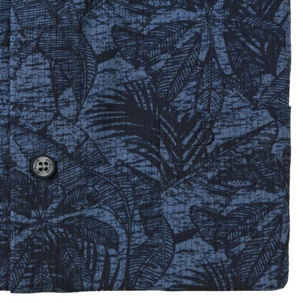 S.t. Dupont 25mm Polyester Sucker Print Short Sleeve Regular Fit Shirt Se5mm117n