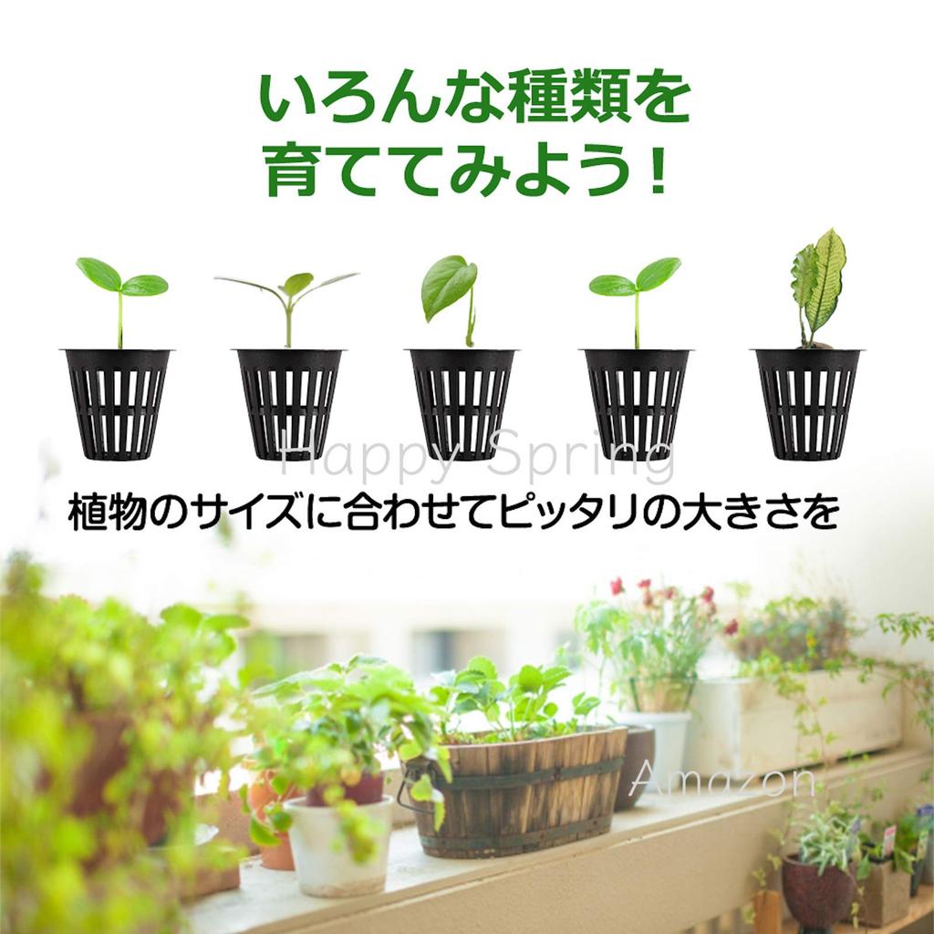 Happy Spring Hydroponic Pots (6# Black_12 pcs)