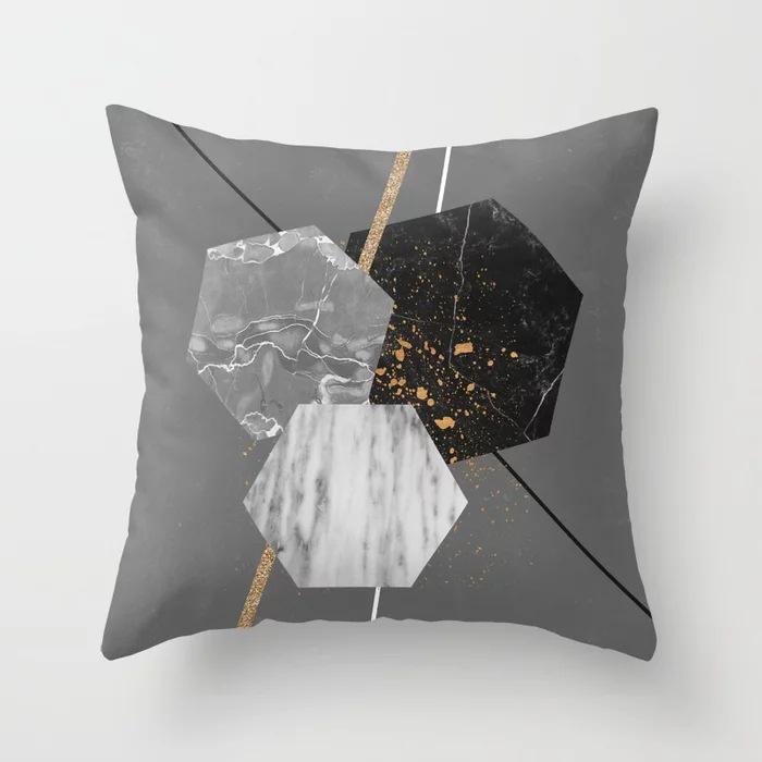 New Modern Minimalist Geometric Printed Pillowcase Home Sofa Cushion Pillowcase