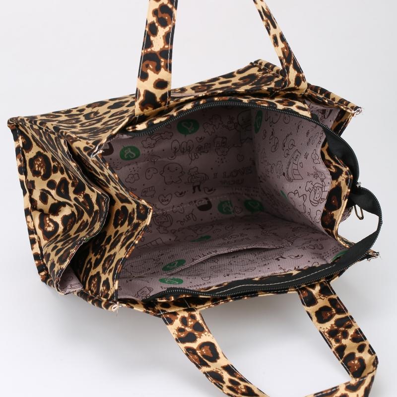 Retro-Leopardenmuster Große Lunch-Tasche mit Aufbewahrungstasche für Pendler Arbeit Handtasche Tragbare Mahlzeitentasche