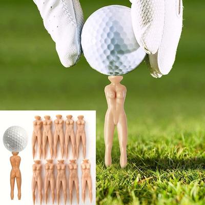 10/20 Stück Plastik Neuheit Witz Nackt Nackte Dame Golf Tee Übung Training Golf Tees Großhandel 70mm für Männer Frauen Golfer Spiel