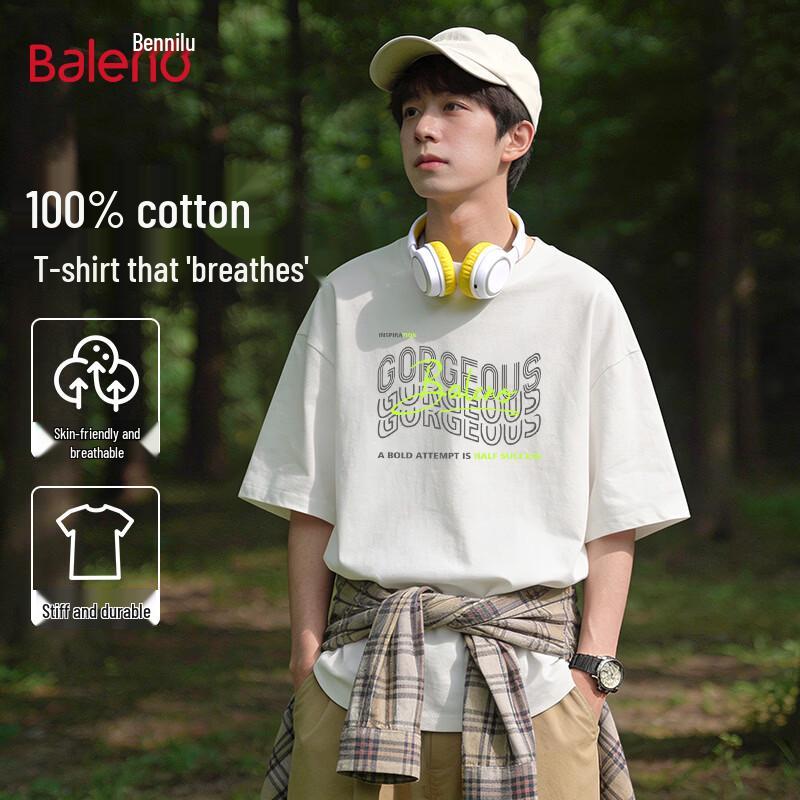 Baleno Men's Heavyweight Cotton Short-Sleeve T-Shirt