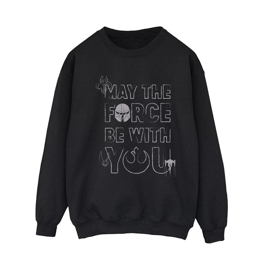 Star Wars Womens/Ladies The Mandalorian May The Force Mando Sweatshirt