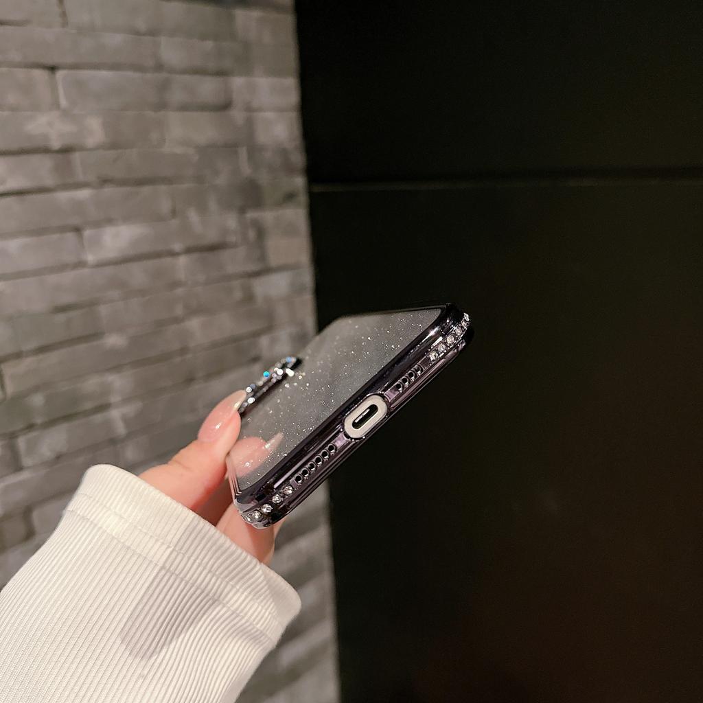 Luxury Plating Gradient Glitter Clear Case For iPhone 16 15 14 13 12 11 Pro Max 16Pro For Ultra Slim Shockproof Bumper Cover