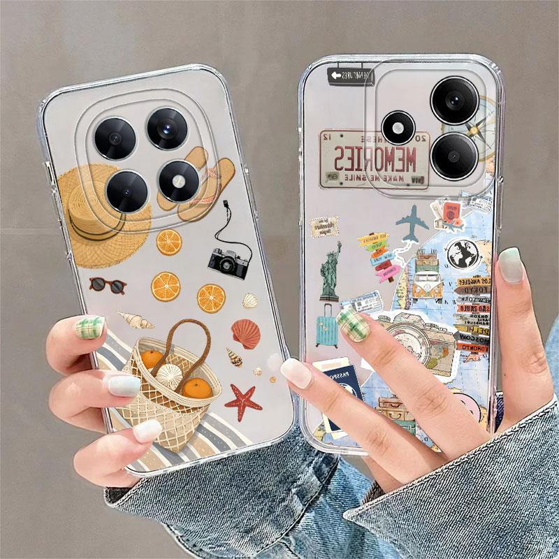 Case for Xiaomi Redmi Note 14 Pro Plus 14C 9 10 11 12S 13C 11S 12 10S Note 13 A4 Soft Phone Cover Beach Travel