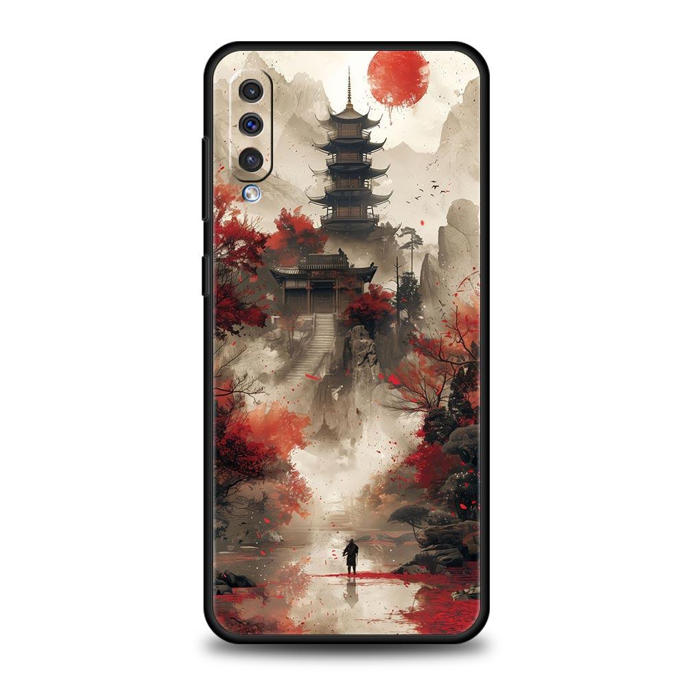 Phone Case Japanese Anime Landscape Art For Samsung A24 A12 A14 A16 A32 A50 A70 A20E A20S A22 A34 A54 A42 A52 5G A04s A06 Cover