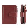 Retro Style Women's Wallet Buckle Change Bag Multi-functional Change Bag Solid Color Short Wallet Women