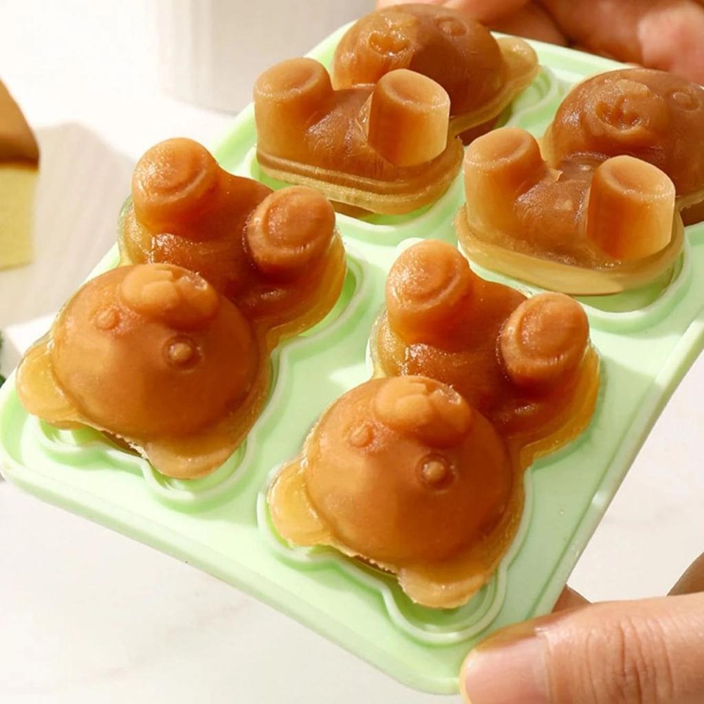 Mignon Ours en Peluche Glaçon Silicone 3D Ours Bac à Glaçons Moule de Fabrication Halloween Étanche et Facile à Retirer Pour Café Congélation