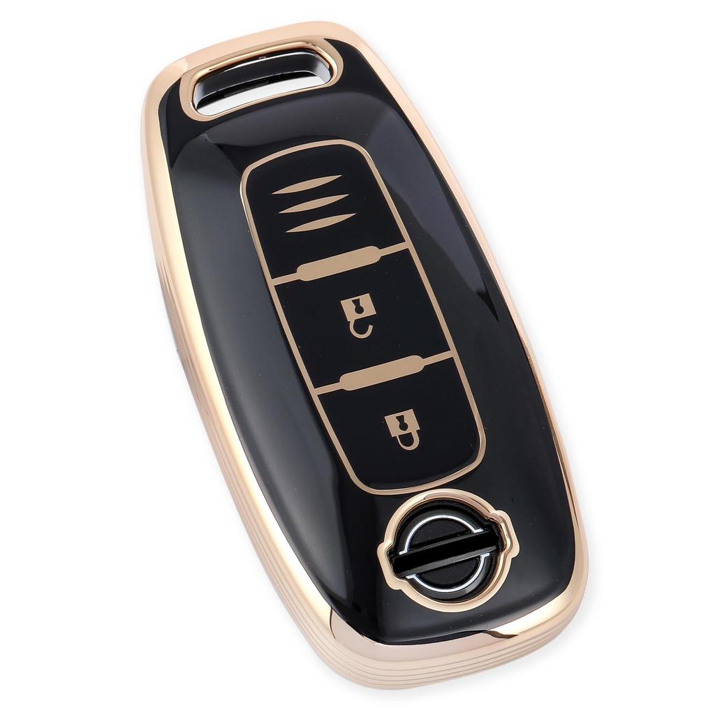 [ZANEKO] Nyckelfodral Kompatibelt Nissan Sakura Nyckelskydd Aria Nya X-Trail Smartnyckelfodral (Svart), svart (2)