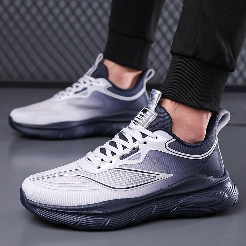 Mens Running Shoes Summer Outdoor Mesh Breathe Flat Sneakers Lightweight Wear-resistant Comfortable Casual Tennis Shoes for Man