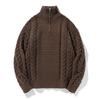Autumn Winter Crew Neck Wool Cable Knit Sweater - Couple Horse Design, Trendy and Versatile