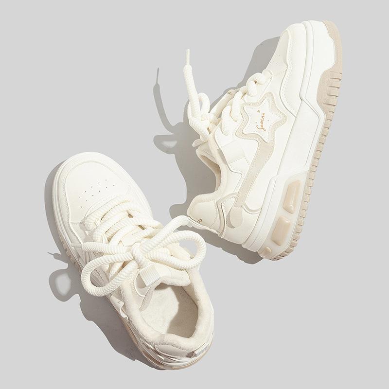Belle spring and summer new breathable sports low-top casual shoes platform-soled star board shoes
