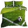 3D Baumwollsatin Bettwäsche 160x200cm FUSSBALLSTADION