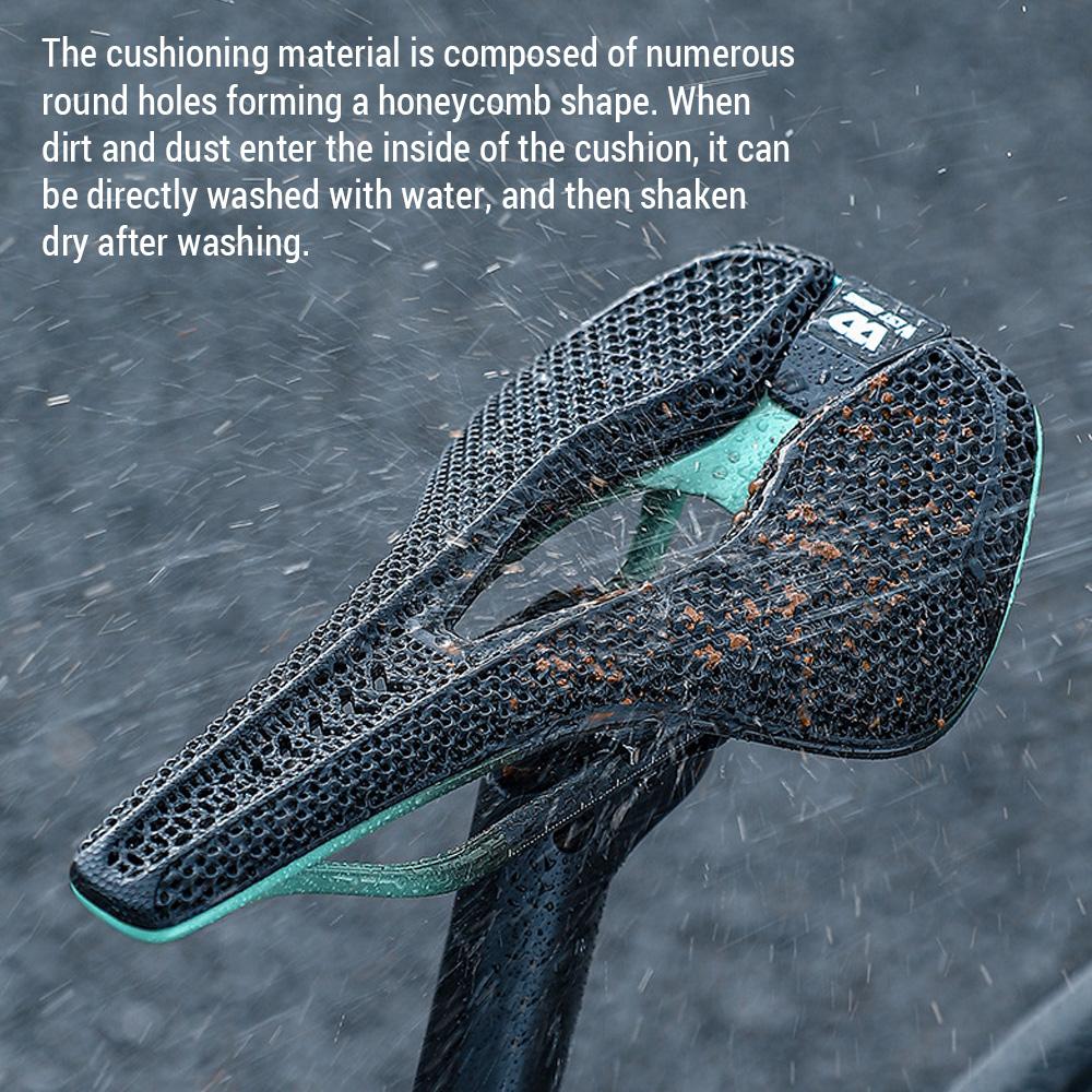 WEST BIKING Sella Per Bici Stampata In 3D Con Luce Posteriore Seggiolino Per Bici In Carbonio Triathlon Racing Road MTB Sella Per Mountain Bike Per Uomo - Foto 14