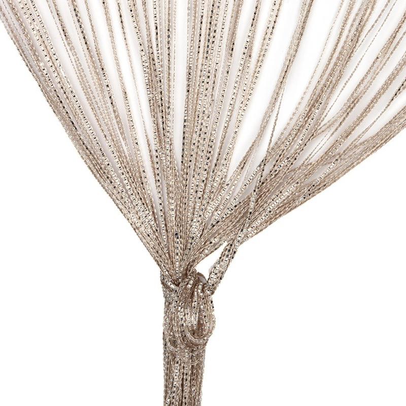 2M X 1M Kůže Line String Curtains Dveře Okenní panel Oddělovač záclon Příze String Curtain Str