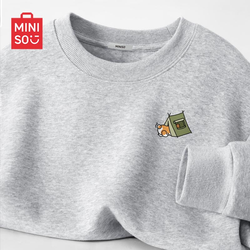 MINISO Men's 2026 Spring/Autumn Casual Pullover Sweatshirt
