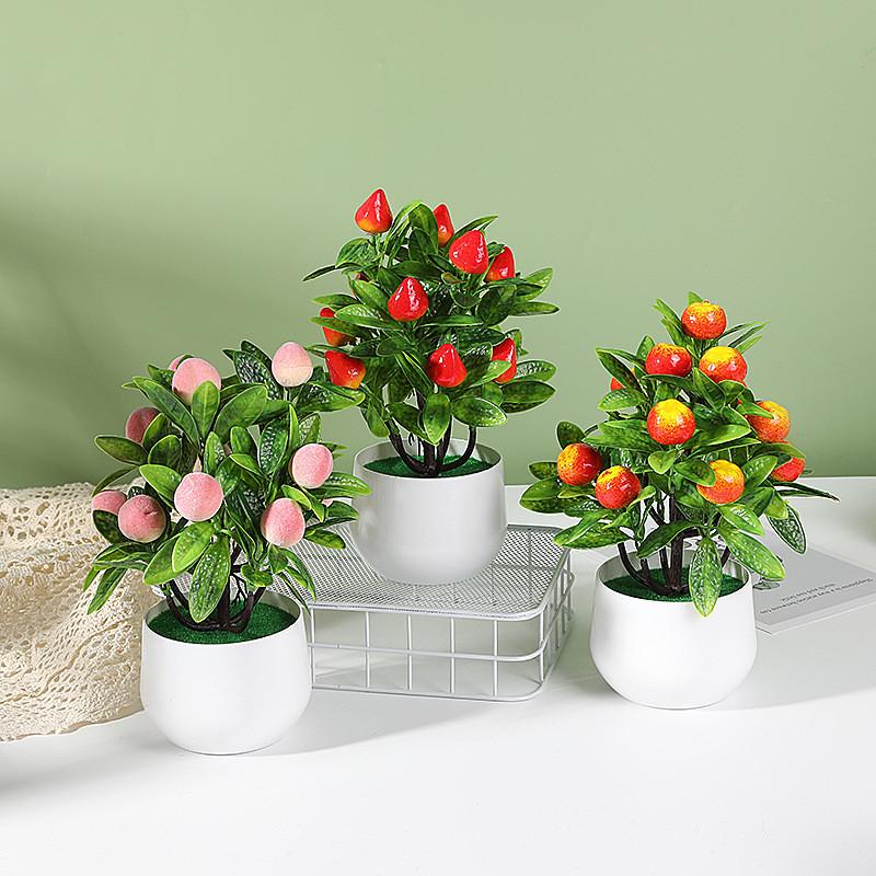 Artificial Plant Decoration With Plastic Craft For Home Office Decor