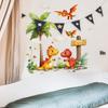 2 Stück Cartoon Kleiner Dinosaurier Kinderzimmer Kindergarten Hintergrundwand Verschönerungsdekoration Wandaufkleber