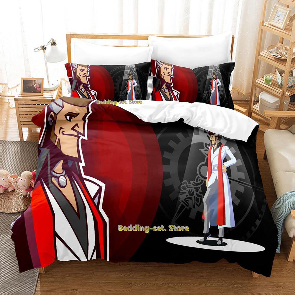Game Ghost Trick Bedding Set Single Twin Full Queen King Size Bed Set Adult Kid Bedroom Duvetcover Sets Personality Anime Bed