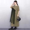 XITAO Irregular Solid Color Loose Dress ZMY1376