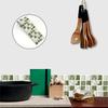 Luxury Green Brick Mosaic Skirting Corner Wall Sticker Bathroom Office Glass Waist Line Home Decor Waterproof Floor Waveguide Art Wallpaper