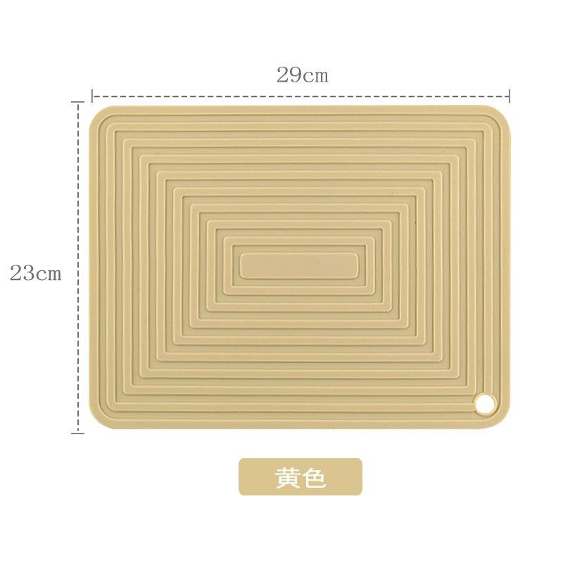 Large 29cm Silicone Pan Mat Square Thickened Heat Insulation Mat Non-slip Corrugated Kitchen Table Mat