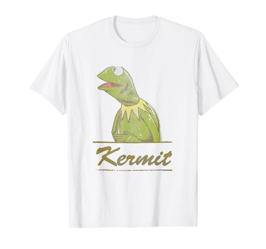 Disney Muppet Kermit Vintage Portrait Antique Style Logo T-Shirt